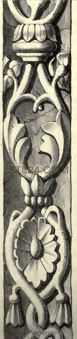 Панели резные (CARVED PANEL_1185 -  | 3D model 3DSMAX / OBJ / STL) 3D модель для ЧПУ станка